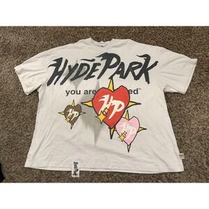 Hyde Park You Aren't Invited 100% Cotton Graphic Tee Hearts Stars Men's Sz 4XL